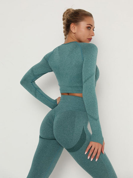 AquaFlex Suit -Crop Top and Leggings - Green